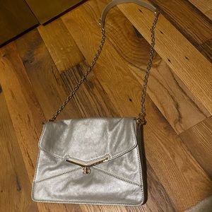 Botkier New Silver Genuine Leather Cross Body Bag